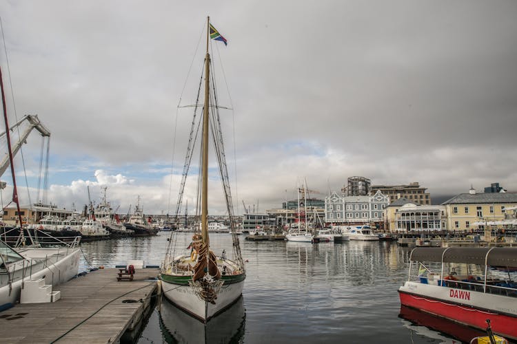 Sailing Yacht Moored In Municipal Marina