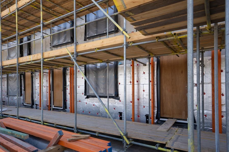 Residential property development under construction