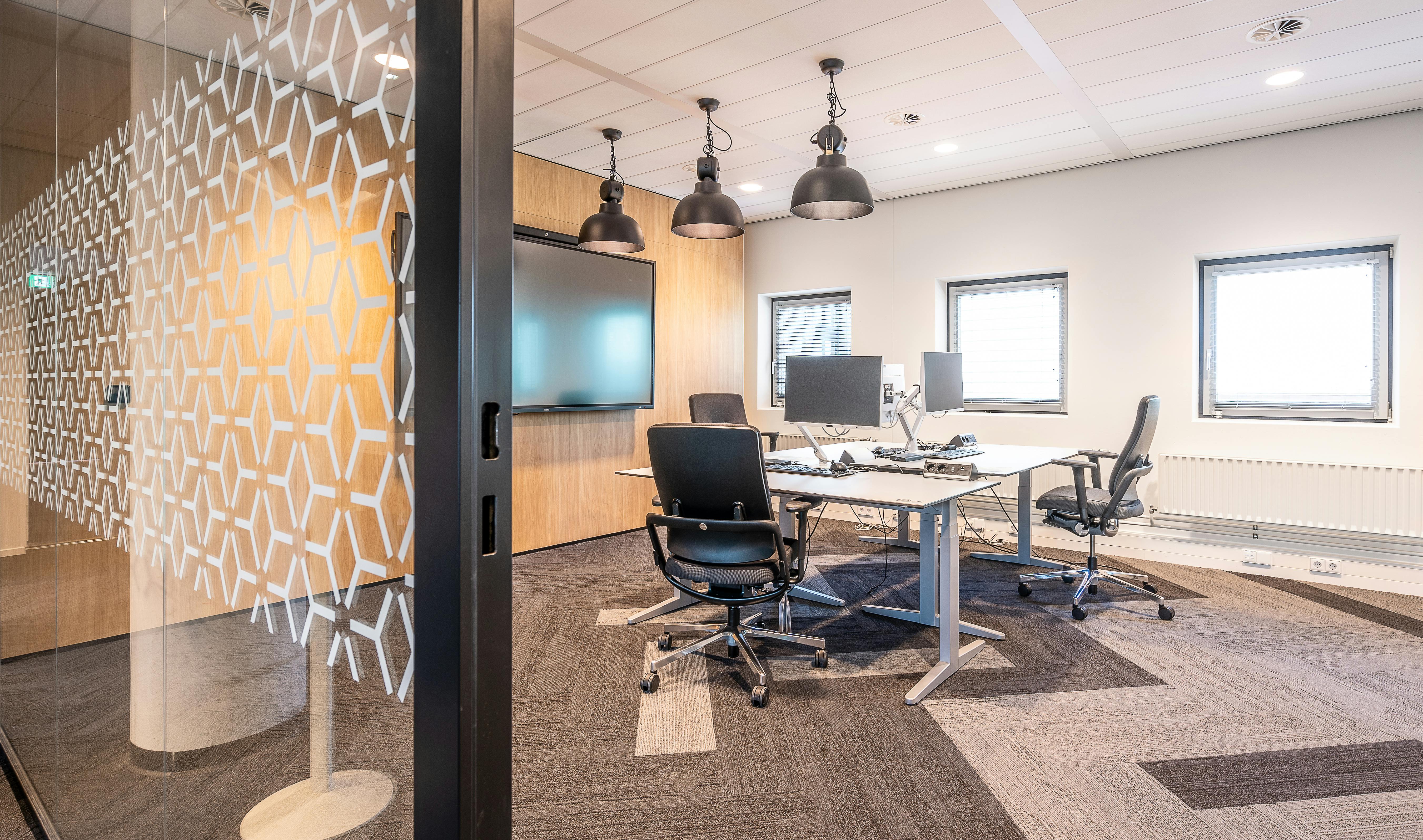  Interior design of a modern office meeting room
