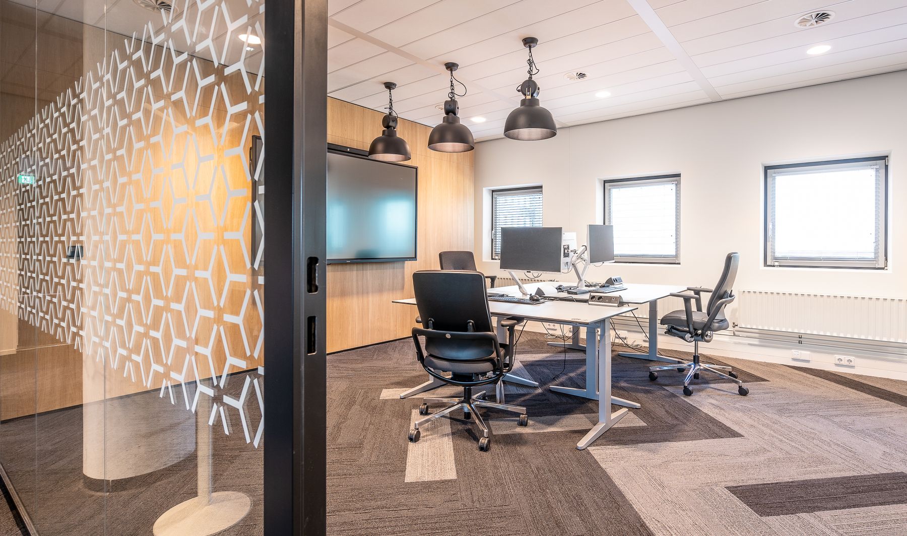 Modern commercial office environment