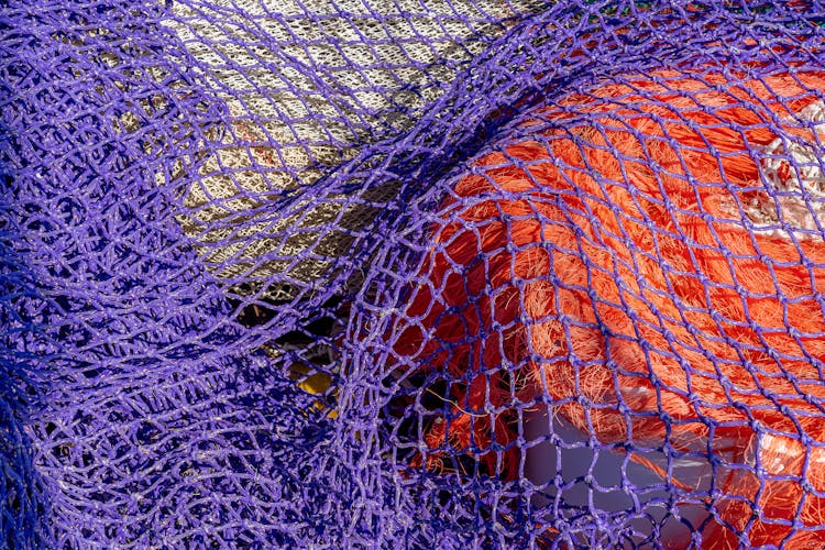 Fishing Nets In Close Up