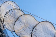 Low angle Shot of Fishnets