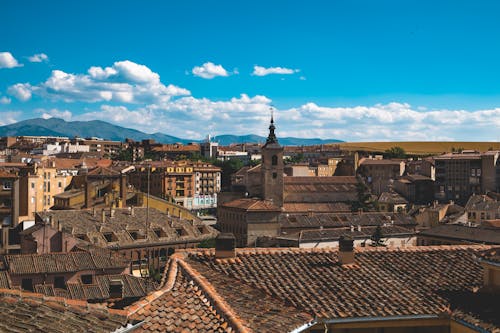 Free Skyline of the Old Town of Segovia Spain Stock Photo