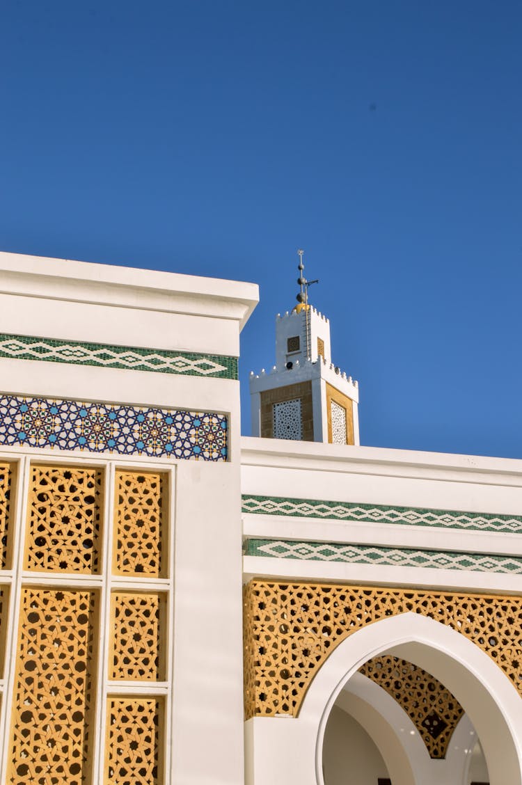 Traditional Moorish Buildings Against Blue Sky