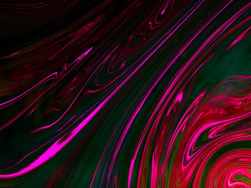 Free Dynamic pink and green acrylic swirl painting exuding creativity and movement. Stock Photo