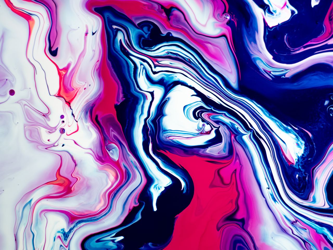 colorful abstract art with vibrant fluid patterns in pink blue and whi