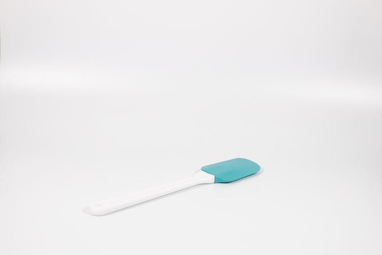 Rubber Spatula On White Studio Background