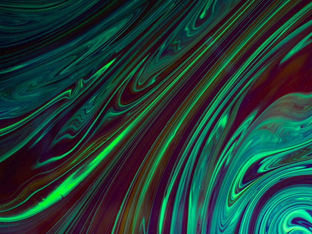 A Blue and Green Abstract Painting · Free Stock Photo