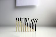 Black and White Stick on White Surface