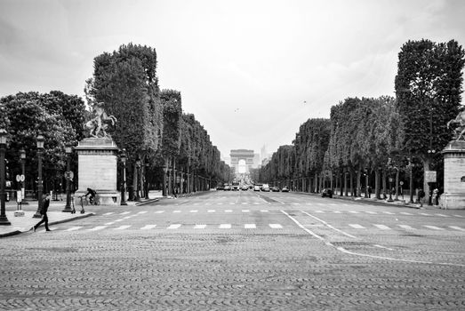 Champs-Elysees Avenue in Paris, France