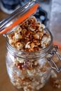 Clear Glass Jar With Brown and White Liquid