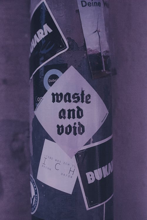 Stickers on a Steel Post