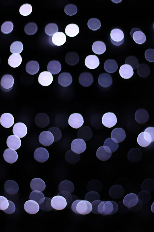 White and Blue Bokeh Lights
