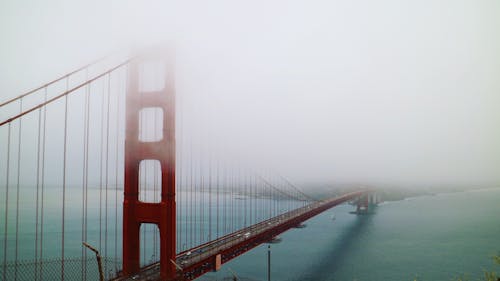 Free Aerial Photography of Golden Gate Bridge in San Francisco Stock Photo
