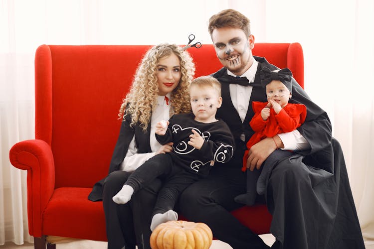 A Family In Costumes 