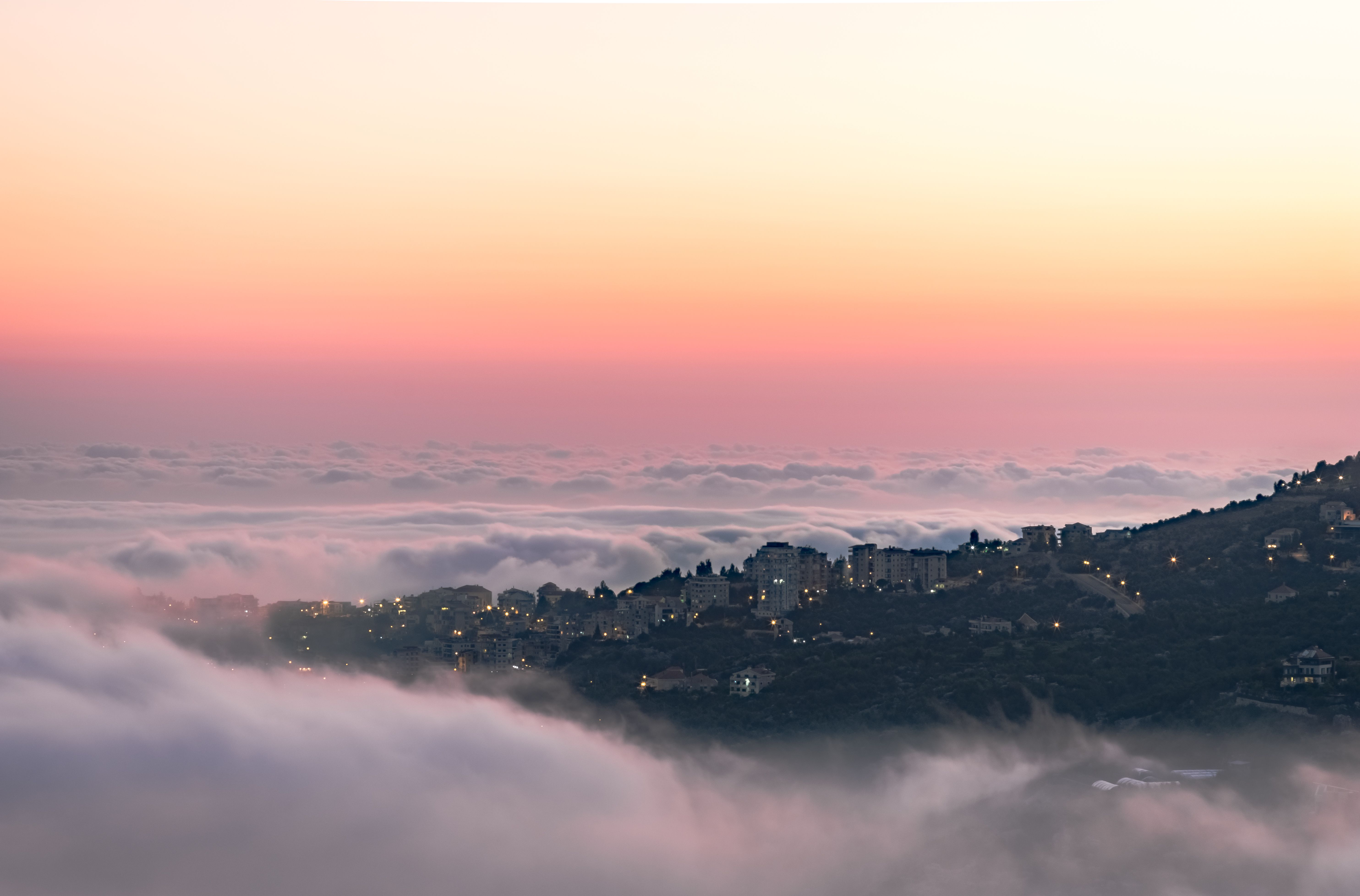 Aerial View of a City on the Mountain · Free Stock Photo