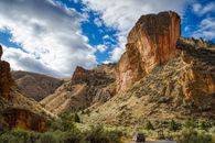 Brown Rocky Mountain Under Blue Sky