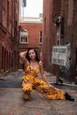 Woman Posing on Street