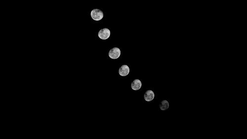 Free Black and White Illustration of the Moon Stock Photo