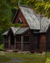 Brown Wooden House Near Green Trees