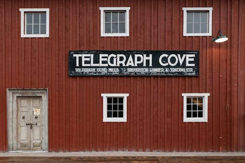 Red Wall of a Vintage Trading Company