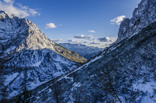 Wide Angle Photography of Snow-capped Mountain