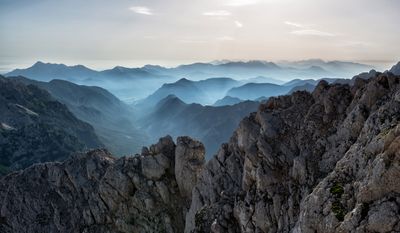 Morning fog filling the valley