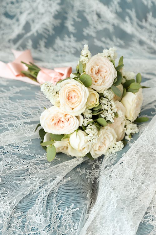 Photograph of a Bridal Bouquet with Roses