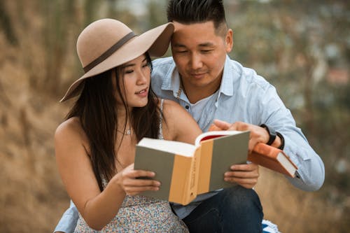 Couple Reading a Book