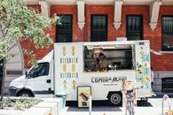 Food truck parked on street