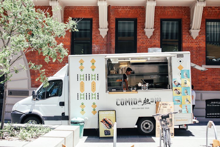 Food Truck Parked On Street