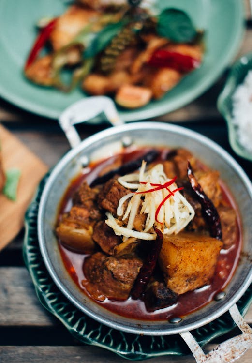 Cooked Food in Stainless Steel Bowl