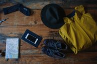 Flatlay of Traveler Clothes and Essentials