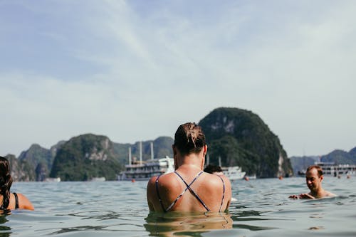 People Swimming in the Sea