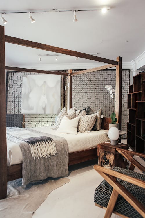 Free Cozy, Modern Bedroom Interior  Stock Photo