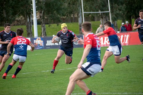 Free Rugby Team Playing Match Stock Photo