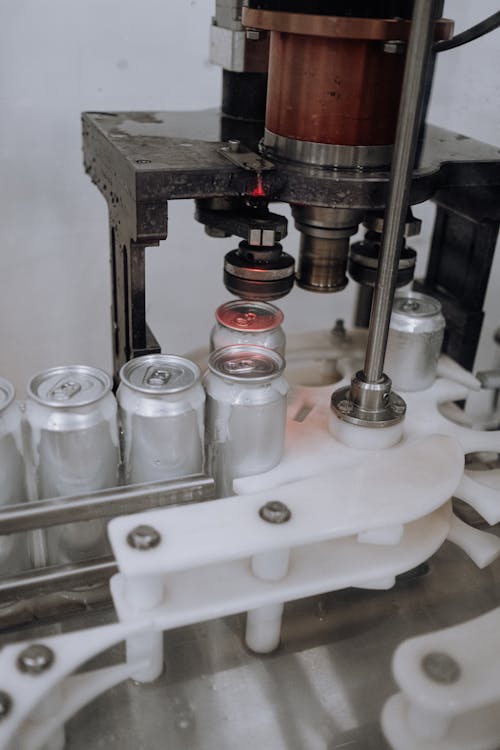 Beer Cans in the Production Line