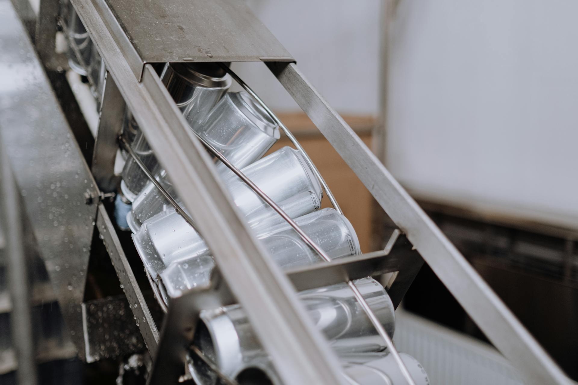 Close-Up Shot of Automated Canning Machine