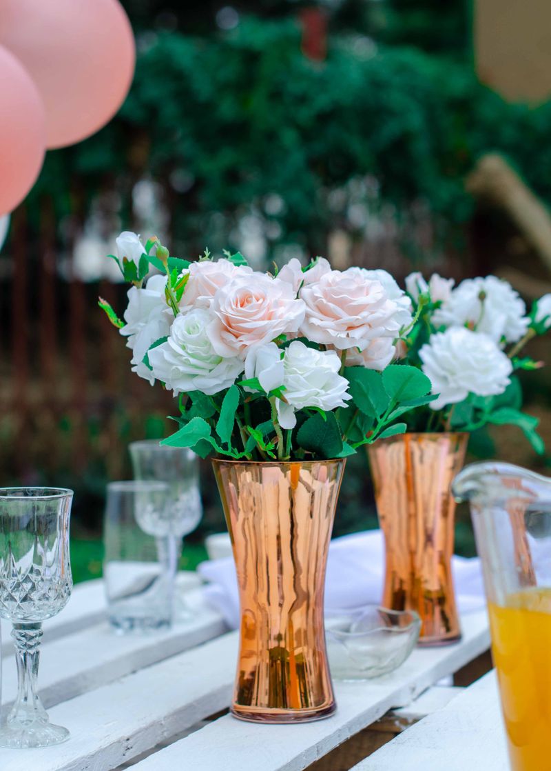 Event floral table arrangement