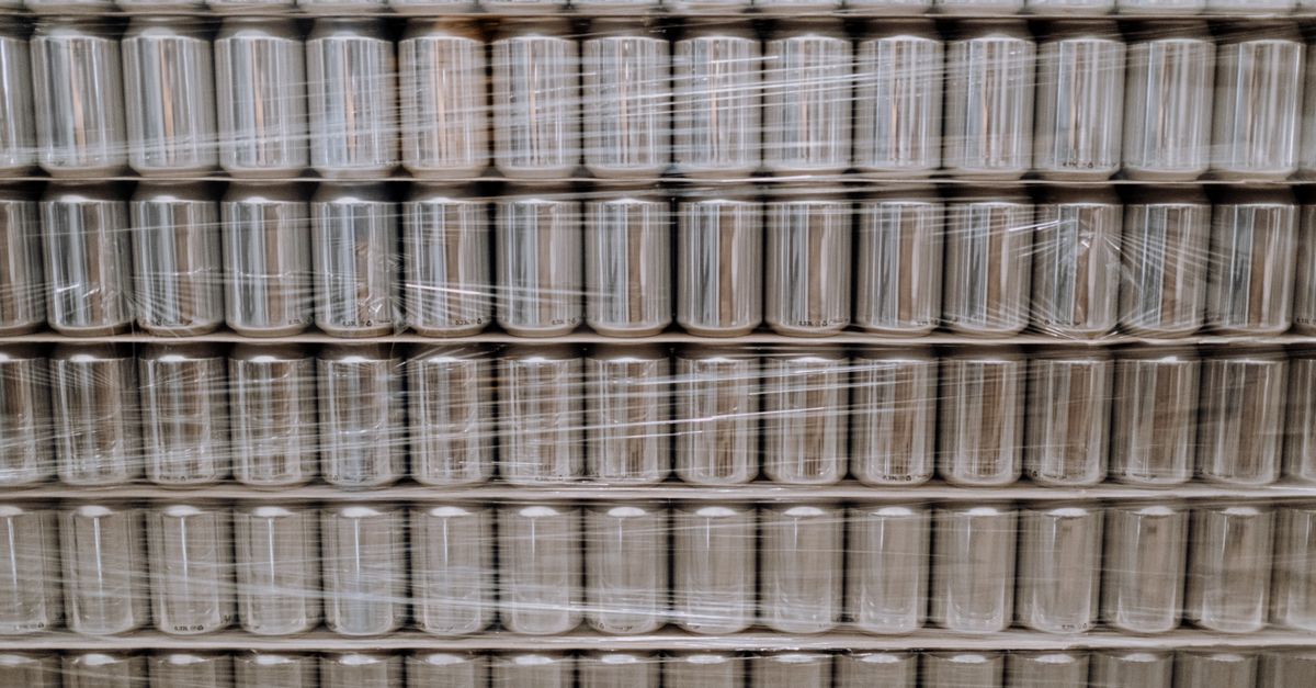Stretch film wrapped around pallets of cans, the LLDPE demand behind the PE market outlook 2027
