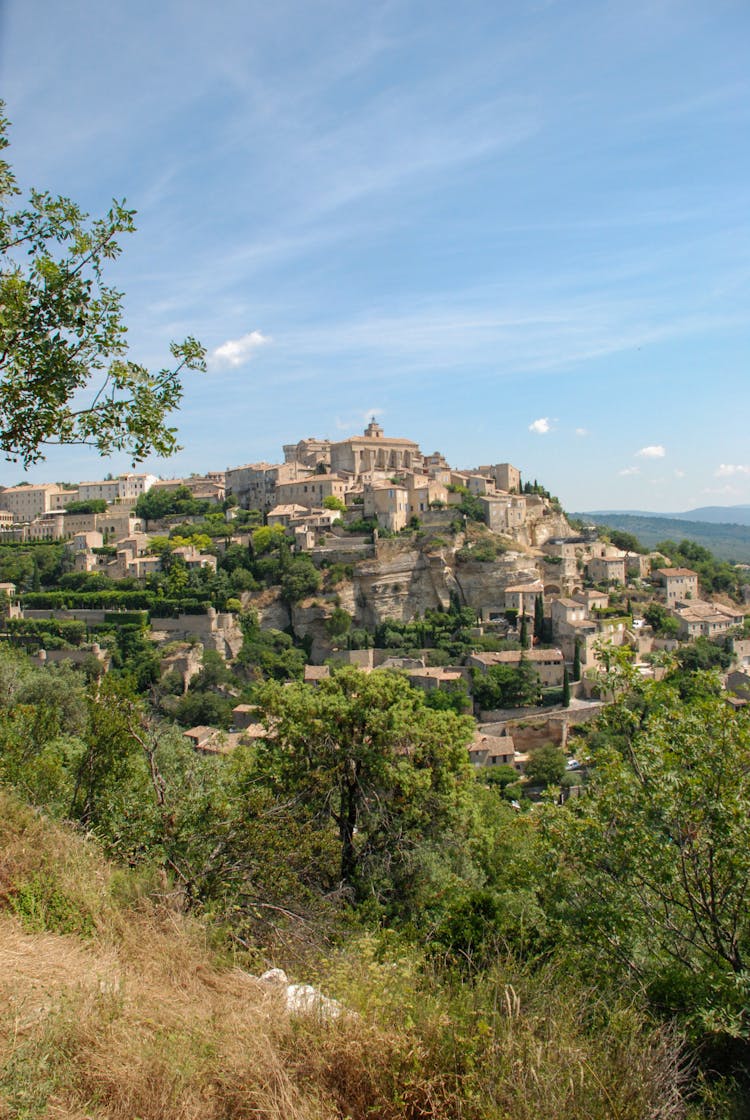 View On The Gordess Hill Village In Provence France