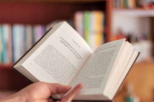 Close-Up Shot of a Person Holding a Book