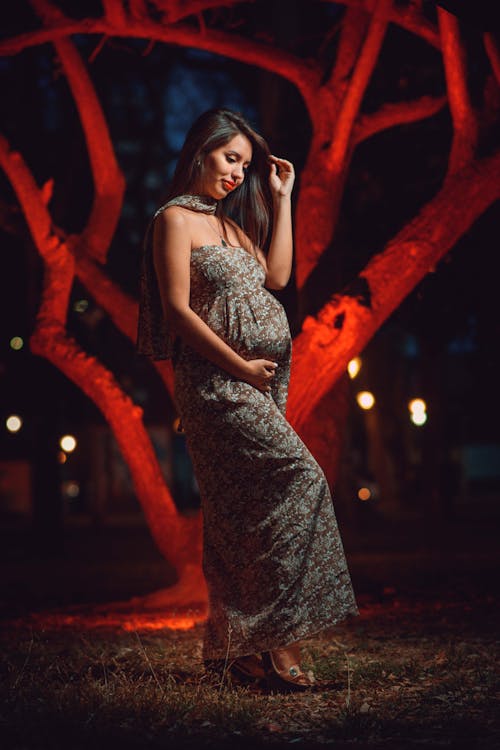 A Woman Holding Her Baby Bump