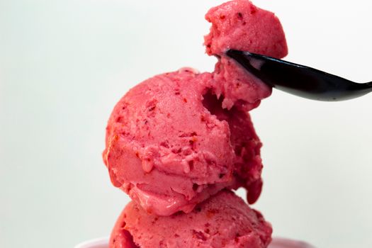 A Close-Up Shot of a Scooped Ice Cream
