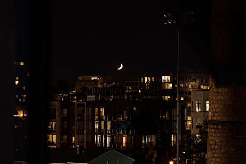 City Buildings During Night Time