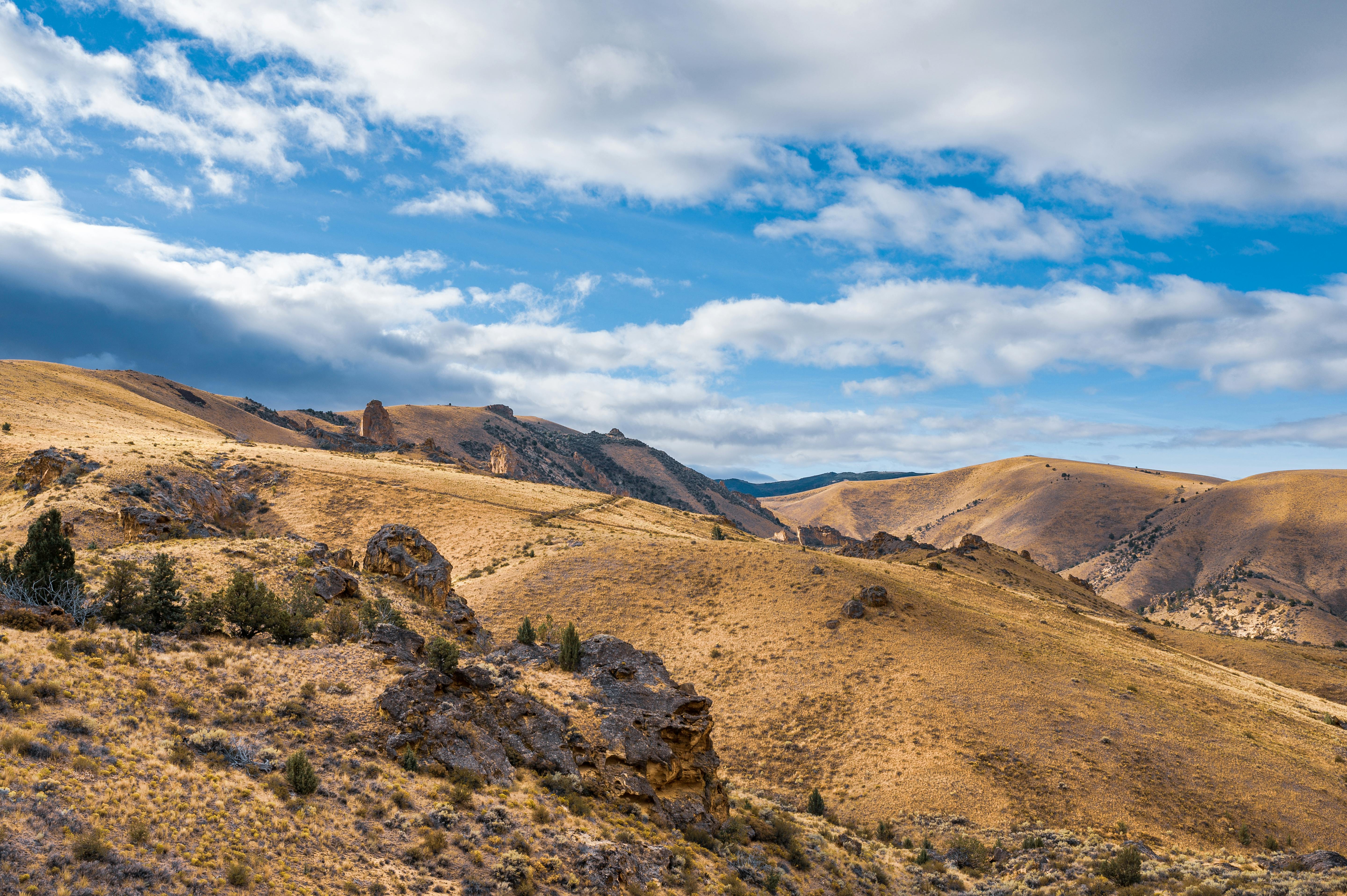 rocky formations in wild endless valley