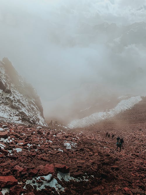 People Walking on the Rocky Mountain