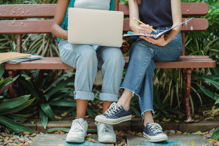 Two Women Studying Together