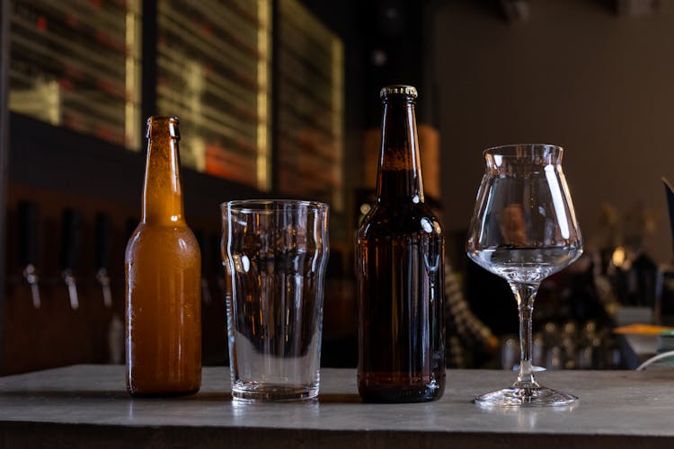 Beer Bottles On The Table