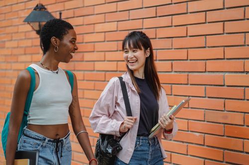 Students walking